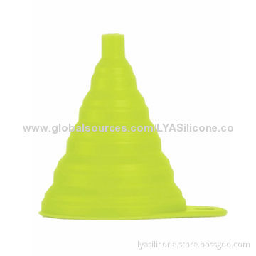 Silicone Funnel, Made of FDA and LFGB Grade Silicone, Foldable, Easy to Clean, Store, Eco-friendly
